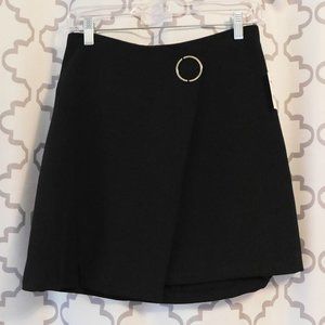 Charlotte Russe Black Front Flap Mini Skirt - M (NWT)